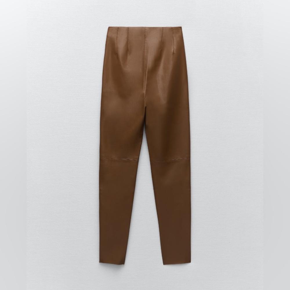 HIGH-WAISTED FAUX LEATHER LEGGINGS